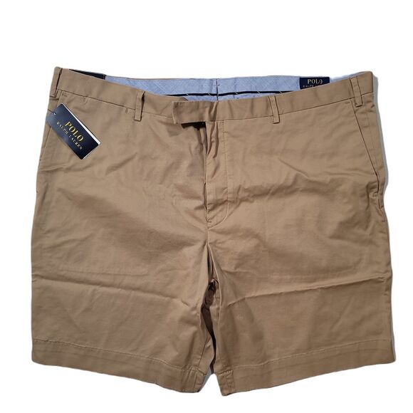 Polo Ralph‎ Lauren Slim Fit Twill Shorts Mens 42 Luxury Tan Stretch NEW $98 - Picture 1 of 4